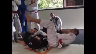 Relson Gracie in Brazil showing foot lock guard pass