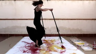 Performance ACTION PAINTING Música en Color. Huellas cromáticas de la danza.