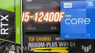 intel Core i5 12400F ASUS TUF GAMING B660M-PLUS WIFI D4 GAINWARD RTX3060 Gaming PC Build Benchmark