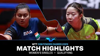 Sutirtha Mukherjee vs Zauresh Akasheva | WS Qual | WTT Contender Zagreb 2023