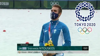 Stefanos Ntouskos wins gold for Greece in men's single sculls || Tokyo 2020 Olympics