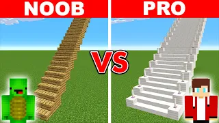 Minecraft NOOB vs PRO: LONGEST STAIRCASE BUILD CHALLENGE