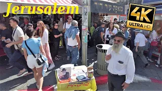 Jerusalem. Friday walk around Mahane Yehuda. City center.