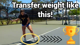How to transfer bodyweight in tennis