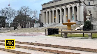 Columbia University Campus 4K Walking Tour - New York City, January 2023