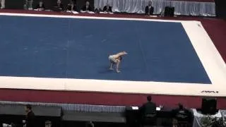 Reegan Edwards competing on floor at the 2012 Pacific Rim Championships