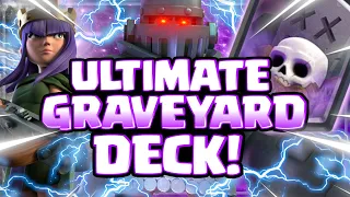 100% BROKEN LEVEL 14 GRAVEYARD DECK /w Archer Queen Mega Knight - Clash Royale #Shorts