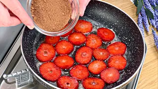 This is how we cut strawberries and mix them with cocoa! God, how delicious it is! Recipe in 7 minut