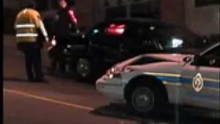 Police Car Crash Chase Rollover Columbia St New Westminster BC Canada