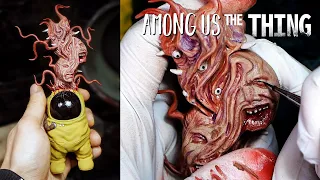 Making Real  The Thing + Trevor Henderson Among us Impostor Kill Sculpture Timelapse Creepypasta