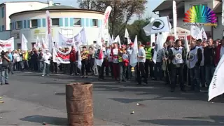 Manifestacja górników KWK Brzeszcze 5 X 2015