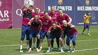 FC Barcelona training session: Preparations continue for Sevilla final
