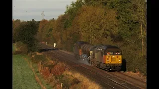 Colas Rail Freight 56090 T&T 56094 - 3J89 RHTT, Barrow on Trent, 27/10/18.