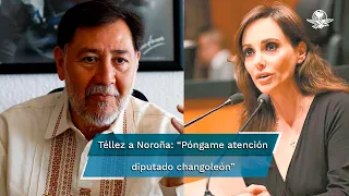 Se confrontan en el Congreso: Lilly Téllez llama a Noroña “changoleón” y priista lo reta