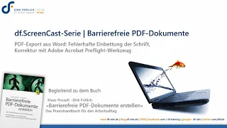 df.SC-23 | Barrierefreie PDF - Korrektur fehlender Schriften mit Acrobat Preflight