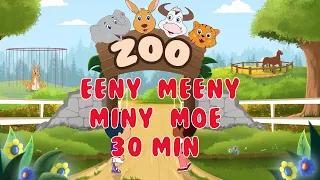 Eeny Meeny Miny Moe 30 min ¦ Nursery Rhymes ¦ Kids Songs ¦ Zoo song for children by Bumcheek TV