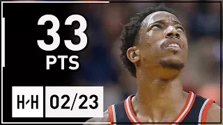 DeMar DeRozan Full Highlights Raptors vs Bucks (2018.02.23) - 33 Points!