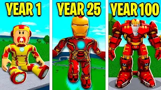 100 YEARS As IRON MAN! (Roblox)