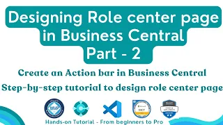 Actions bar in role center page step-by-step tutorial to create in business central part 2