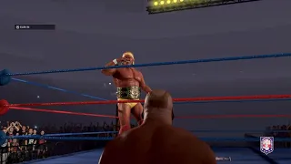 Hulk Hogan vs The Baby Bull Leon White AWA WWE 2K24