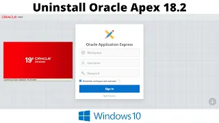 How to Uninstall Oracle Apex 18.2 | 19c [Pluggable| | Windows 10