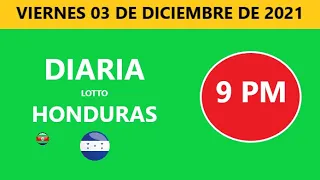 Diaria 9 PM honduras loto costa rica La Nica hoy viernes 03 diciembre de 2021 loto tiempos hoy