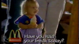1995 McDonald's Commercial - Have you had your break today?