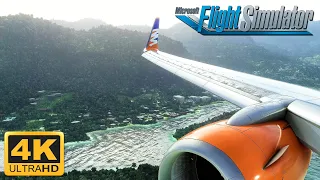 *4K* Microsoft Flight Simulator 2020 *MAXIMUM SETTINGS* 737-700 Stunning Landing In Seychelles