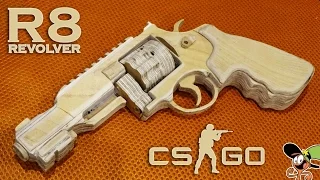 Как сделать Revolver R8 из дерева? CS:GO / Warface