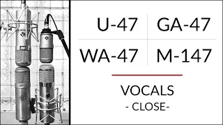 VOCALS 1 Neumann U-47 vs M-147 vs Golden Age Premier GA-47 vs Warm Audio WA-47 microphone shootout!