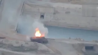 TOW MISSILE OBLITERATING A SYRIAN TANK!!!