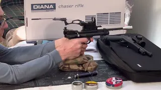 Diana Chaser .22 cal vs Crosman 2300S .177 cal Pistol.