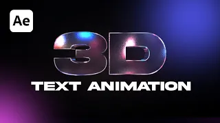 Create Stunning 3D Text Animation | After Effects Tutorial