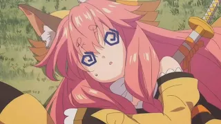 Tamamo Aria trying to use her sword - Fate/Samurai Remnant animated short funny moment