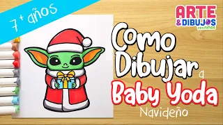 Como dibujar a Baby Yoda NAVIDEÑO