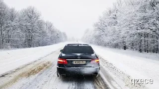 What is 4matic capable of in the snow ?! Mercedes E class w212 | qzece