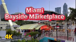 【4K】Walking in Bayside Marketplace, Miami | USA 🇺🇸 Florida, Miami in 4K