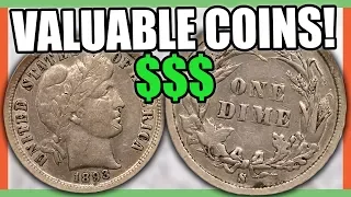 $63,000 DIME WORTH MONEY - RARE BARBER DIMES TO LOOK FOR!!