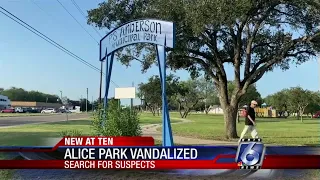 Alice Park vandalized, police search for suspects