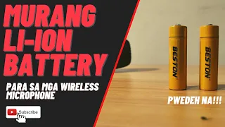 Beston Double A Rechargeable Li-Ion Battery Para Sa Mga Wireless Microphone Gaya Ng Tylex X-Y68