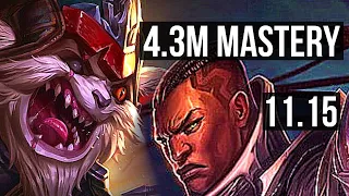 KLED vs LUCIAN (MID) | 4.3M mastery, 8 solo kills, 1100+ games, Godlike | EUW Grandmaster | v11.15