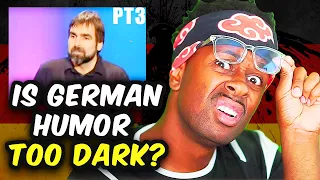 EXTREMELY DARK GERMAN HUMOR | AMERICAN REACTS TO VOLKER PISPERS HISTORY OF THE USA AND T3RR01SM PT3