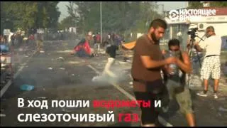 Столкновения мигрантов с венгерской полицией