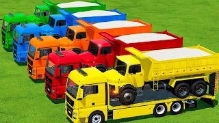 LOADED TRUCKS & TRANSPORTATION TRUCKS OF COLORS ! FARMING SIMULATOR 22 |