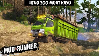 HAMPIR TERJEBAK DI KUBANGAN LUMPUR ❗❗❗ || HINO BERMUATAN KAYU || MUDRUNNER INDONESIA