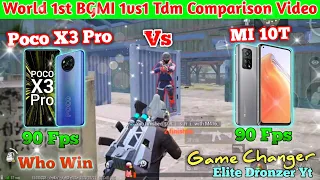 POCO X3 PRO VS MI 10T 🥵 BGMI 1VS1 TDM TEST | SMOOTH+90FPS | 90FPS VS 60FPS | BGMI | Elite Dronzer Yt