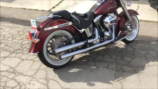 2016 Harley Davidson Deluxe stock exhaust vs Vance & Hines Straight Shots Pipes