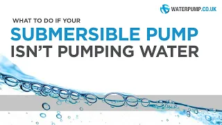 Tiliting submersible pump - What to do if the submersible pump isn't working?