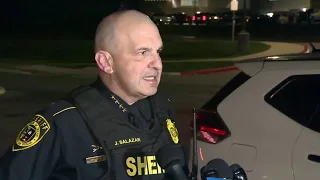 Sheriff Javier Salazar briefs media on barricaded subject