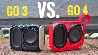 JBL GO 3 VS. NEW JBL GO 4 - bass test 100% VOLUME + UNBOXING !!!  INSANE IMPROVEMENT?!